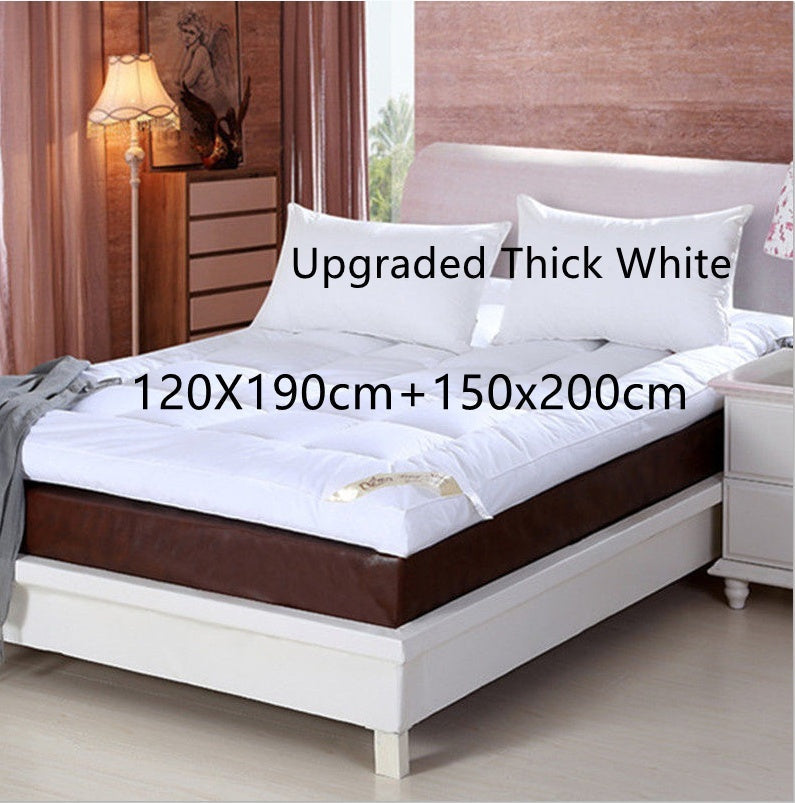 10cm Household Mattress Dormitory Soft Winter Warm Upgraded Thick White Set5 2pcs 0 - Tophatter Daily Deals