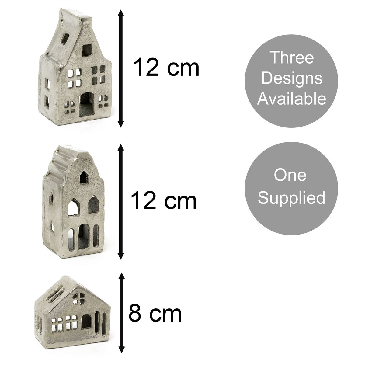 Silver Metal House Shaped Tealight Candle Holder | Christmas Tea Light House Candle Holder - Tophatter Daily Deals