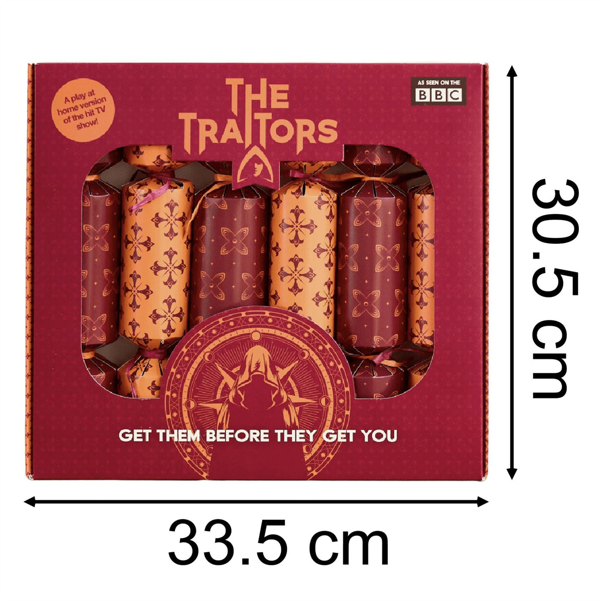 The Traitors Christmas Crackers Pack of 6 with Secret Roles and Missions Christmas Cracker - Tophatter Daily Deals