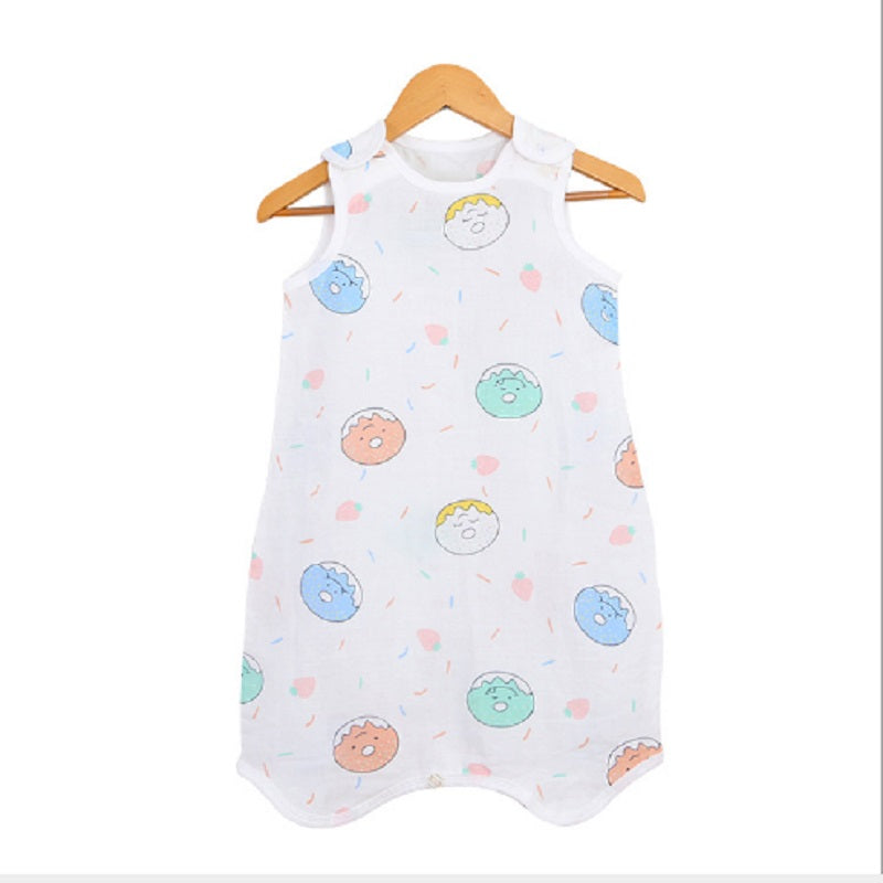 Baby Cotton Double Gauze Printed Vest Donuts 0 - Tophatter Daily Deals