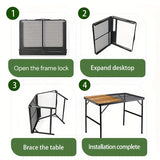 Picnic Table with Aluminum Hardwood Outdoor Recreation > Camping > Camp Furniture - Tophatter Daily Deals