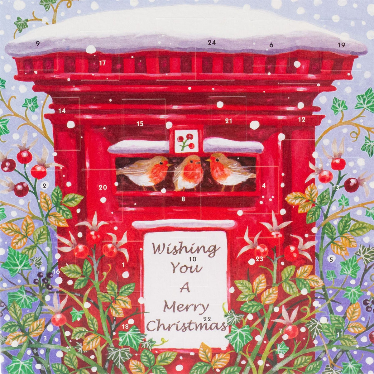 Christmas Advent Calendar Winter Robins | Traditional Picture Advent Calendar Advent Calendar - Tophatter Daily Deals