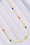 18K Gold-Plated Multicolored Bead Necklace Necklaces - Tophatter Daily Deals