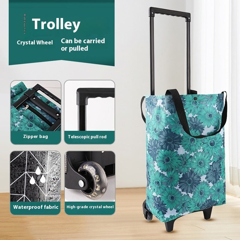 Bold Trolley Shopping Cart Foldable Household 0 - Tophatter Daily Deals