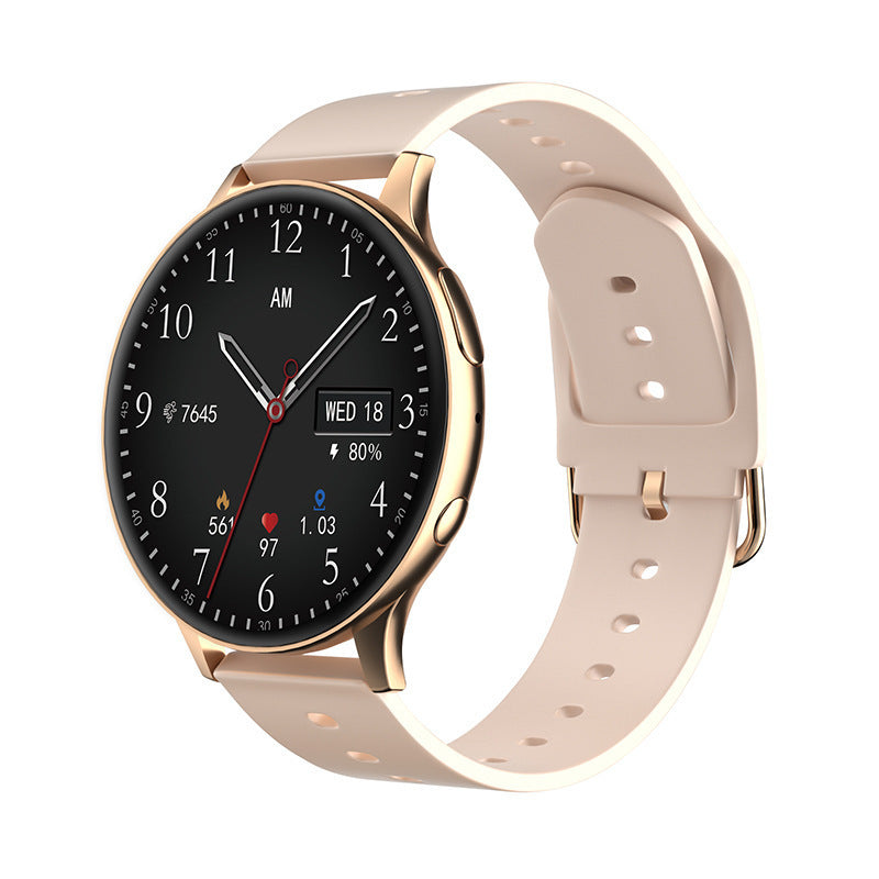 Bluetooth Call AI Voice Assistant Sleep Blood Pressure Blood Oxygen Smart Watch Pink 0 - Tophatter Daily Deals