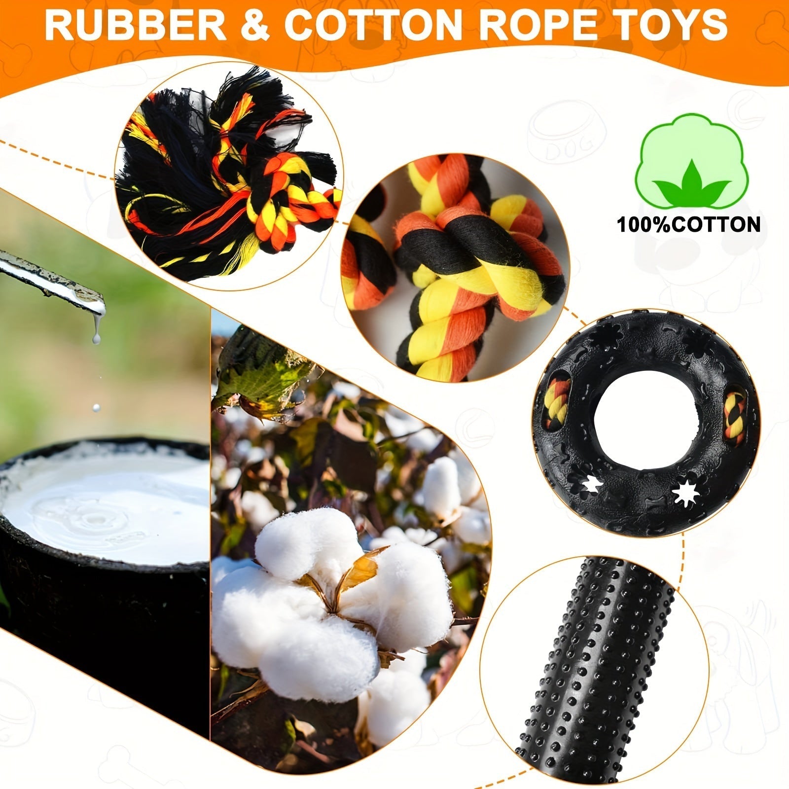 Dog Chew Toys for Small Breeds Rubber (6pcs) Pet Care > Dog Supplies > Cat & Dog Flaps - Tophatter Daily Deals