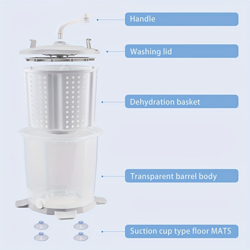Manual Laundry Machine Hand Crank Washing Machines - Tophatter Daily Deals