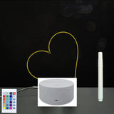 3D Acrylic Board Handwriting Message Board LED Light Style2 White B 0 - Tophatter Daily Deals