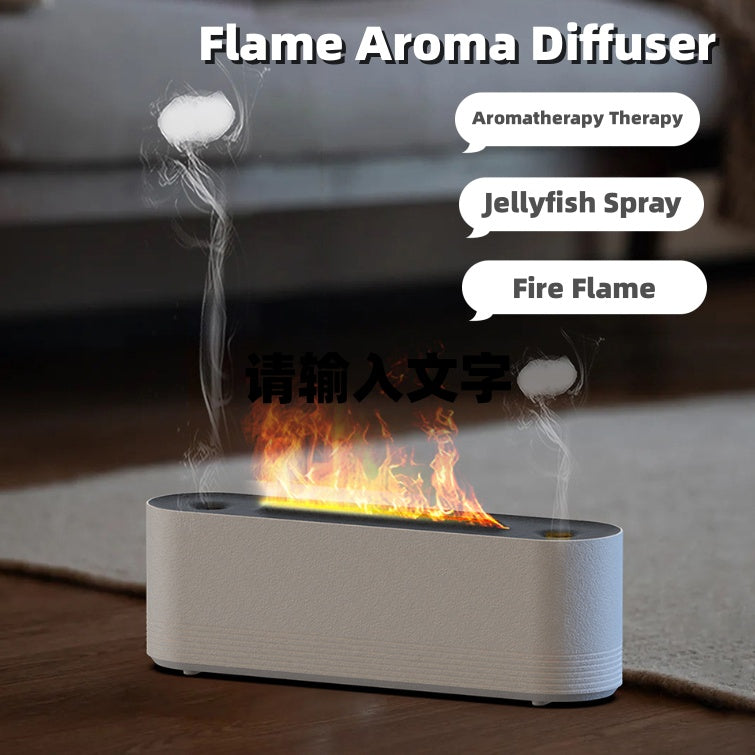 2023 Flame Air Humidifier Ultrasonic 7 Colors Aroma Diffuser LED Cool Mist Maker Fogger Essential Oil Room Fragrance Office Home Decor 0 - Tophatter Daily Deals