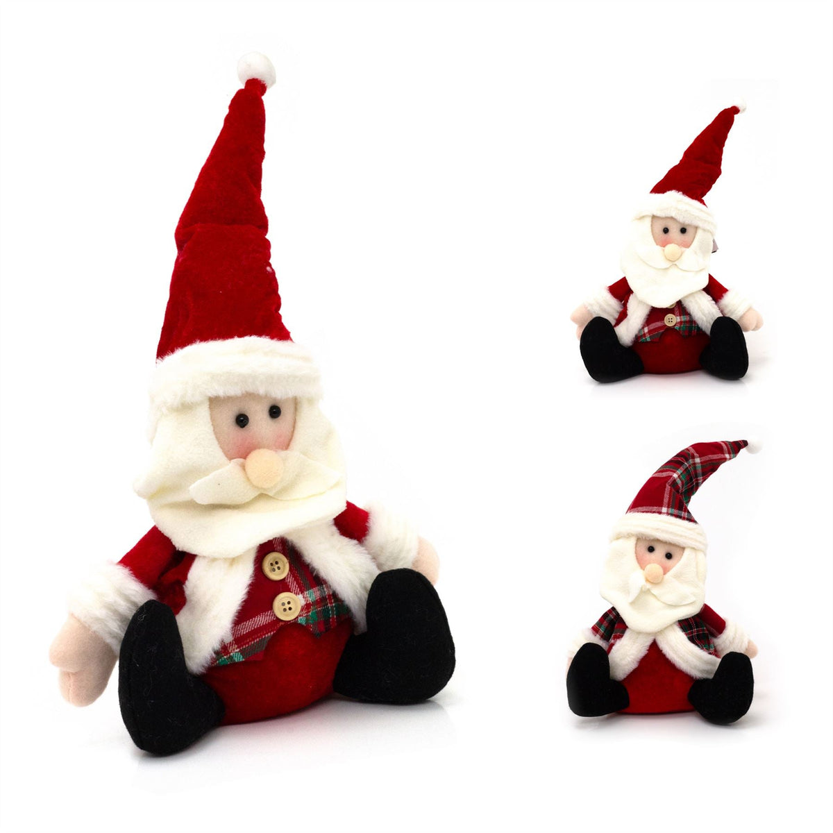 Santa Claus Christmas Doorstop | Novelty Father Christmas Fabric Door Stop 23cm Doorstop - Tophatter Daily Deals