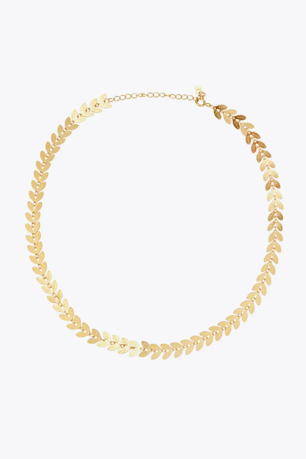 925 Sterling Silver Leaf Necklace Gold One Size Necklaces - Tophatter Daily Deals