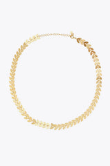 925 Sterling Silver Leaf Necklace Gold One Size Necklaces - Tophatter Daily Deals