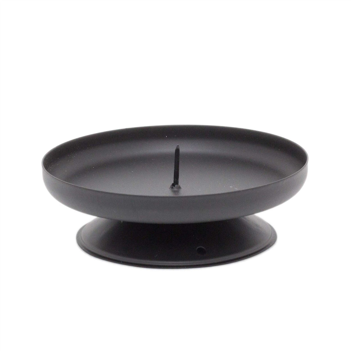 Traditional Black Metal Candle Holder Candle Plate | Pillar Candle Dish Candlestick | Round Votive Candle Holders Candle Holder - Tophatter Daily Deals