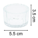 Set of 2 Ribbed Tea Light Candle Holders | Clear Glass Tealight Candle Holders Candle Holder - Tophatter Daily Deals