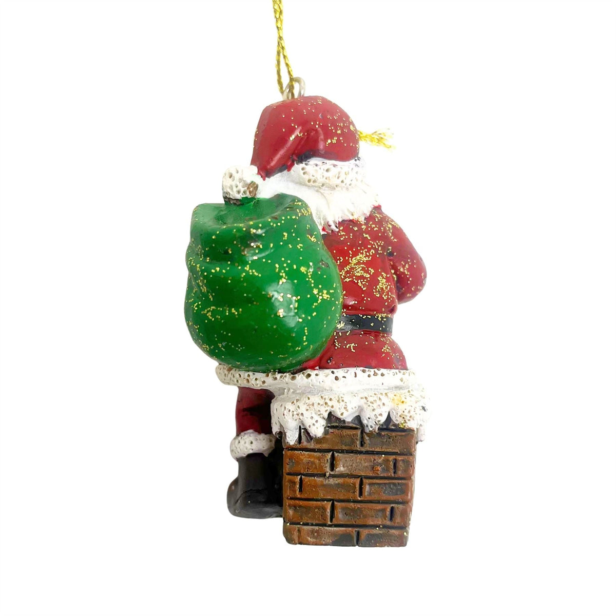 Santa On Chimney Resin Hanging Christmas Tree Decoration, Gisela Graham 8cm Tree Decoration - Tophatter Daily Deals