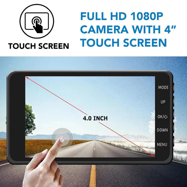 Dash Cam Dual Lens 1080P Night Vision Compact Car Recorder - Tophatter Daily Deals