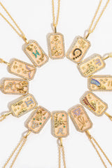 Rhinestone Constellation Pendant Copper Necklace Necklaces - Tophatter Daily Deals