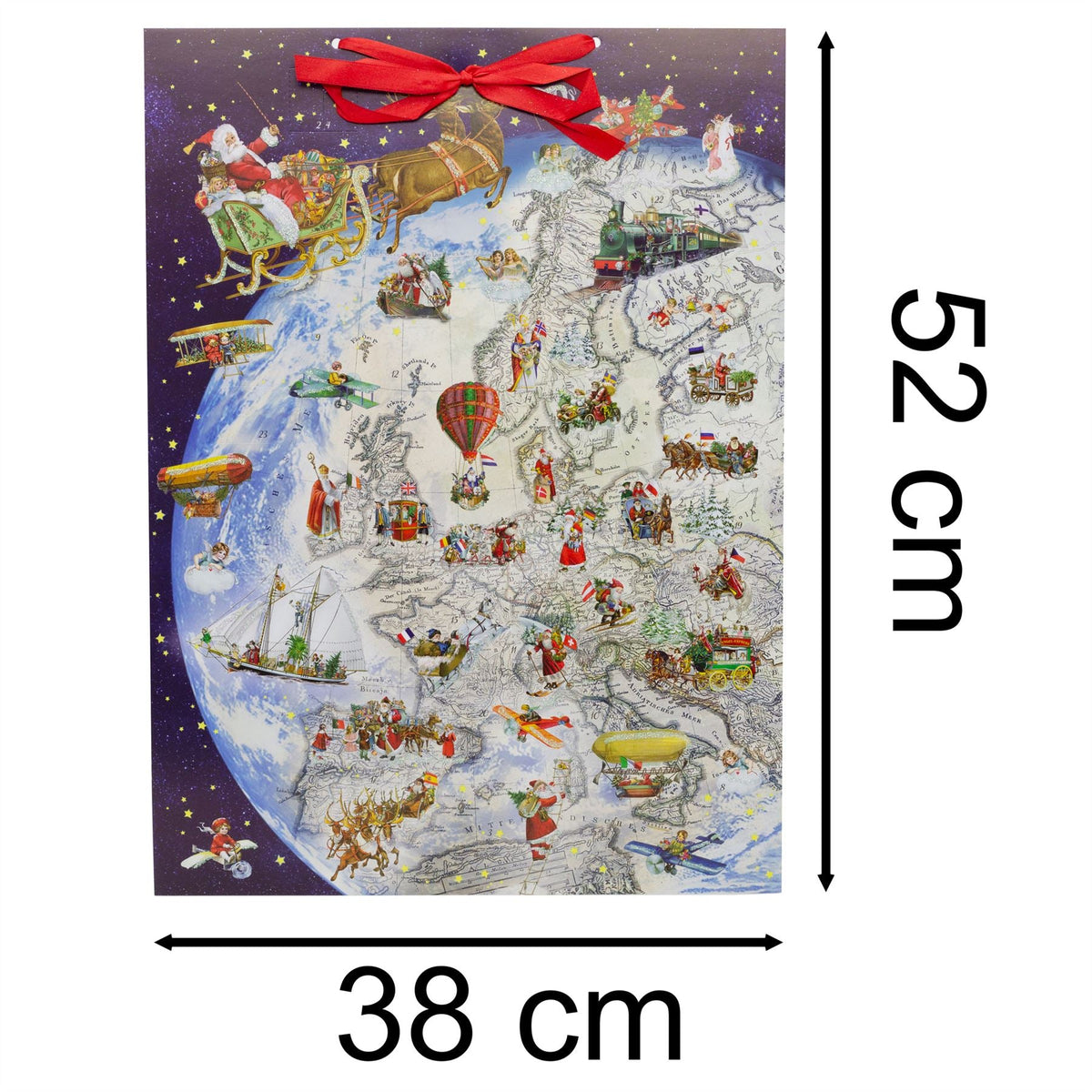 Giving Gift on Christmas Eve | Santa’s Journey Christmas Advent Calendar 52x38cm Advent Calendar - Tophatter Daily Deals