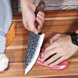 7 Inch Hand Forged Stainless Steel Kitchen Knife 0 - Tophatter Daily Deals