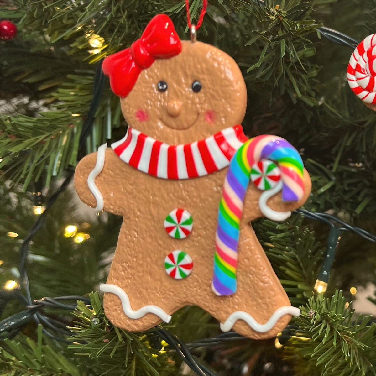 Gingerbread Cookie Christmas Bauble | Christmas Tree Hanging Decoration - 10cm Baubles - Tophatter Daily Deals