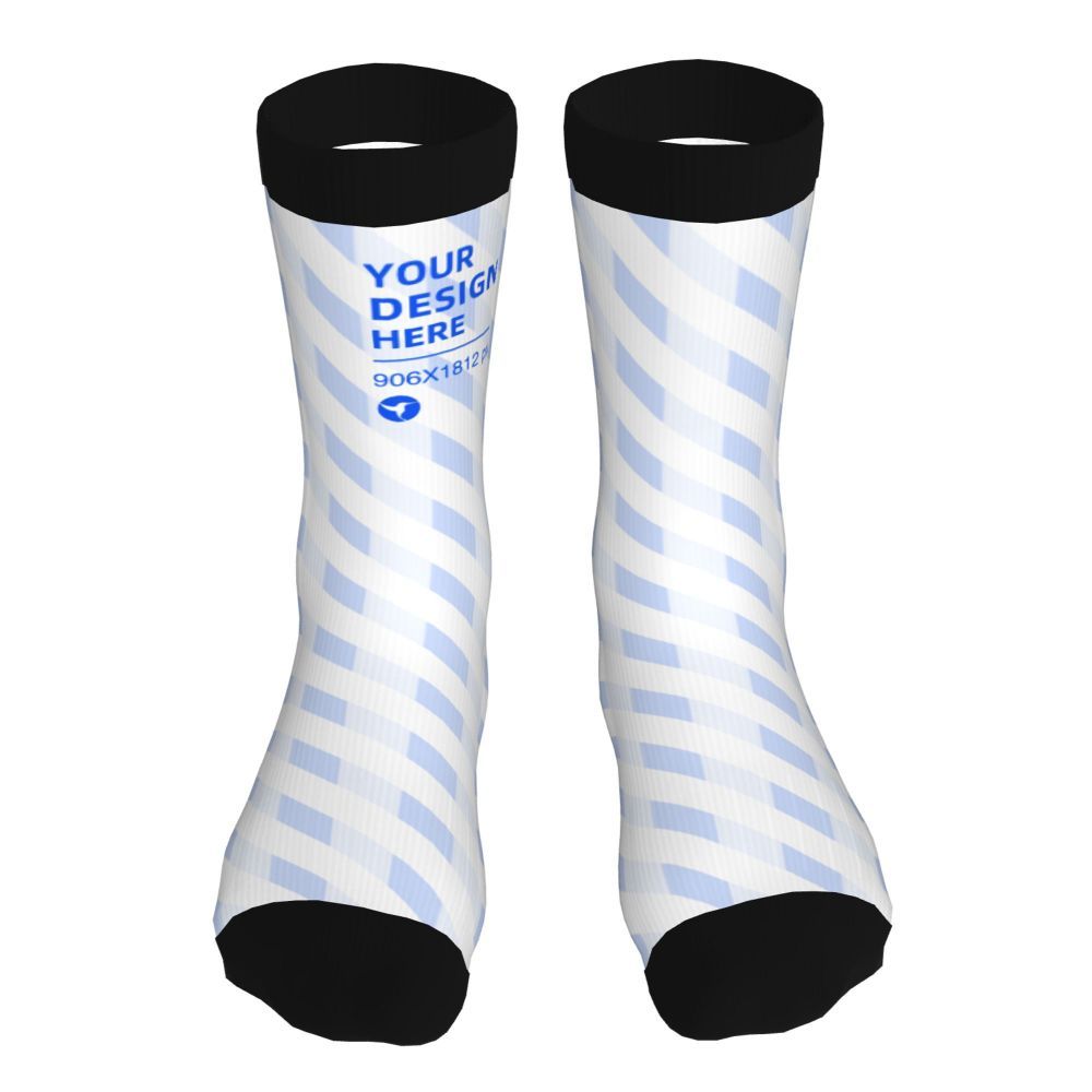 16in Thick Contrast Color Mild Skin-friendly Socks Two black One size 7 - Tophatter Daily Deals
