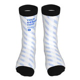16in Thick Contrast Color Mild Skin-friendly Socks Two black One size 7 - Tophatter Daily Deals