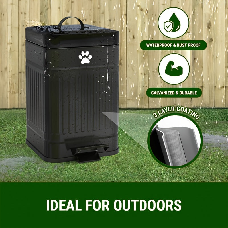 Dog Waste Bin with Pedal Lid Pet Supplies - Tophatter Daily Deals