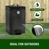 Dog Waste Bin with Pedal Lid Pet Supplies - Tophatter Daily Deals