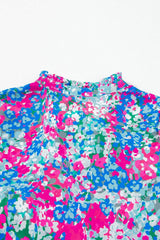 Frill Printed Short Sleeve Mini Dress Casual Dresses - Tophatter Daily Deals