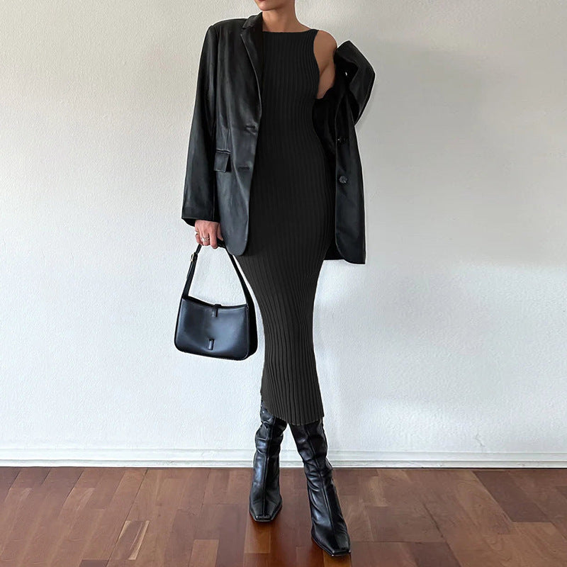 Backless Dress Sexy Casual Women's Clothing Black 0 - Tophatter Daily Deals