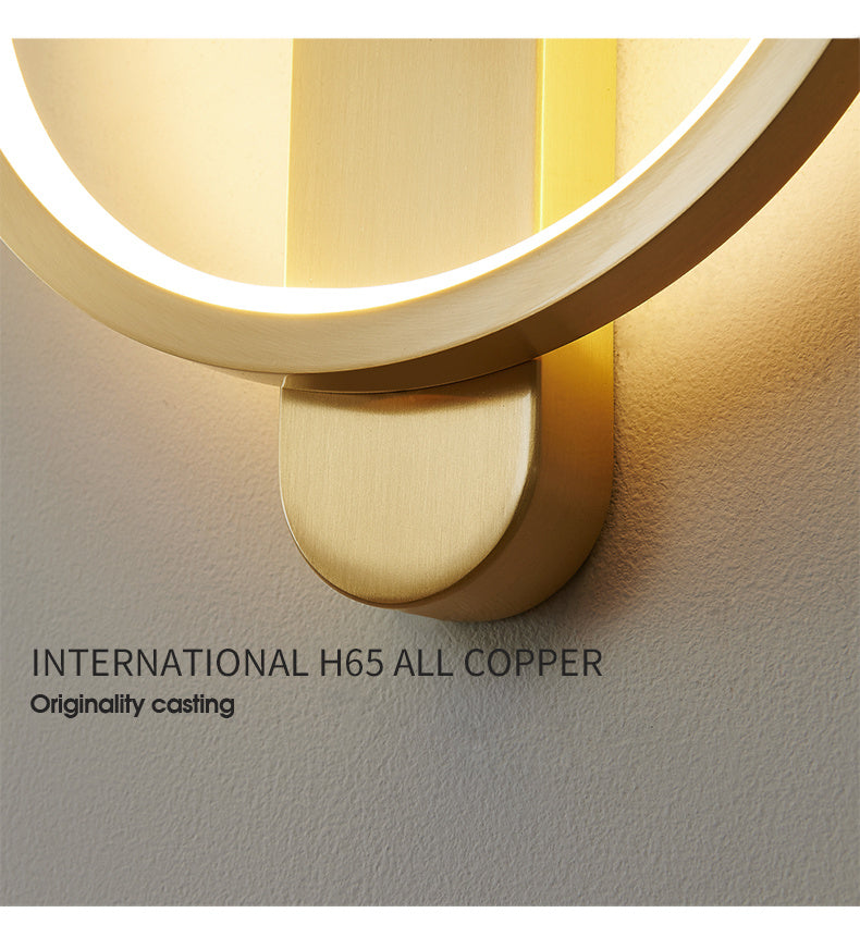 All Copper Wall Lamp Simple And Creative Personality Bedside 0 - Tophatter Daily Deals