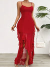 Backless Ruffled Scoop Neck Cami Dress Scarlet Casual Dresses - Tophatter Daily Deals