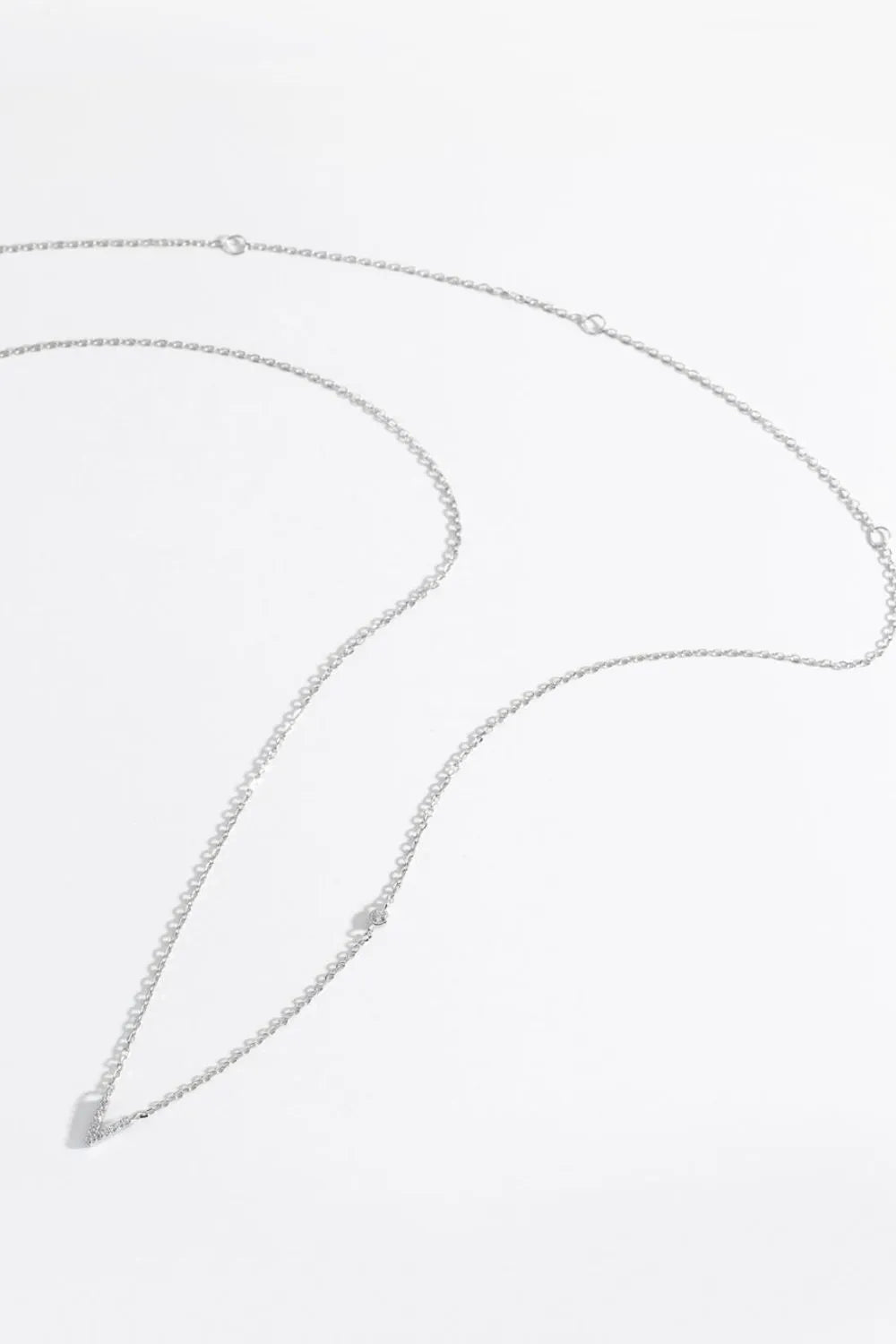 V To Z Zircon 925 Sterling Silver Necklace Necklaces - Tophatter Daily Deals