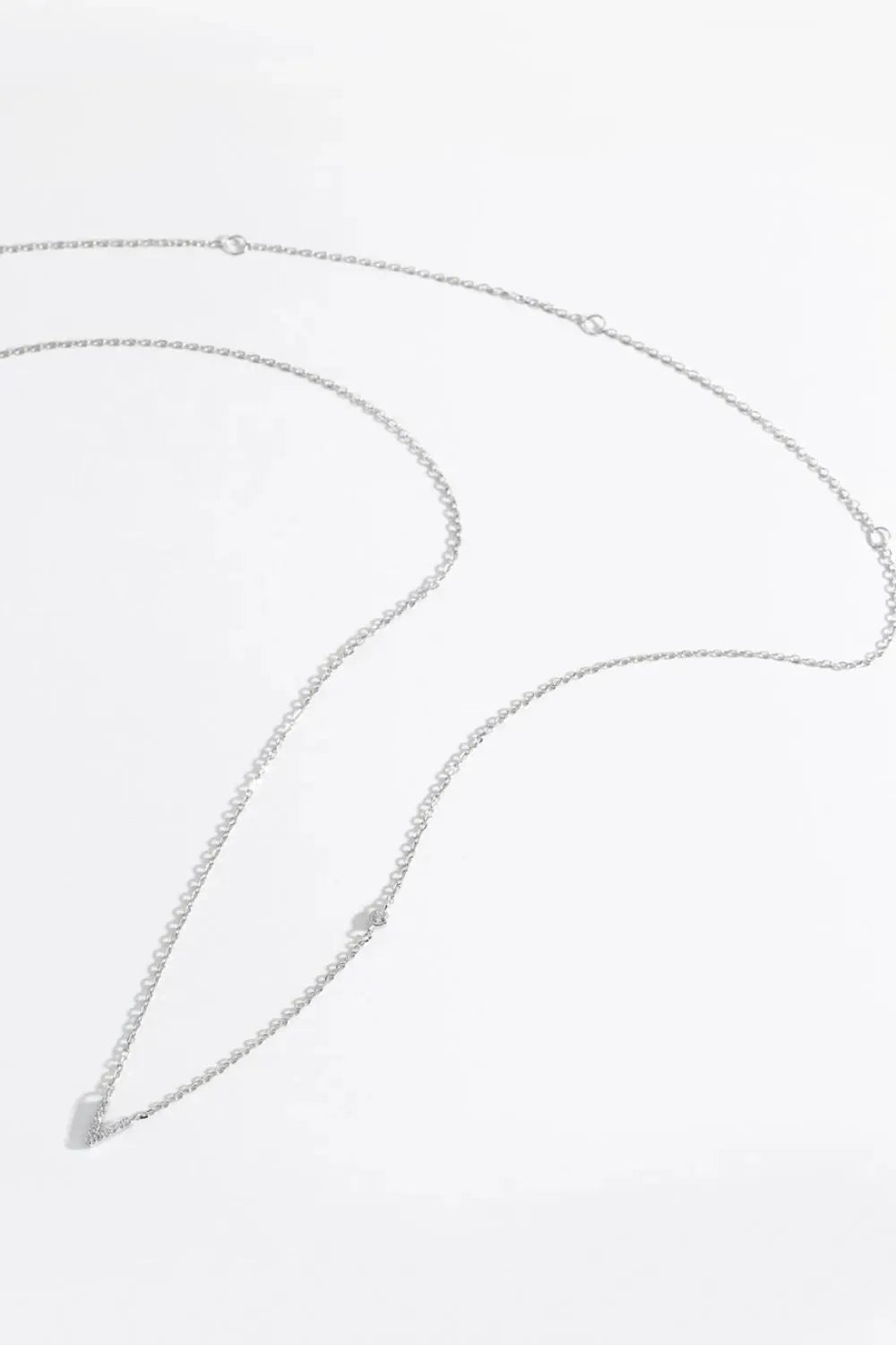 V To Z Zircon 925 Sterling Silver Necklace Necklaces - Tophatter Daily Deals