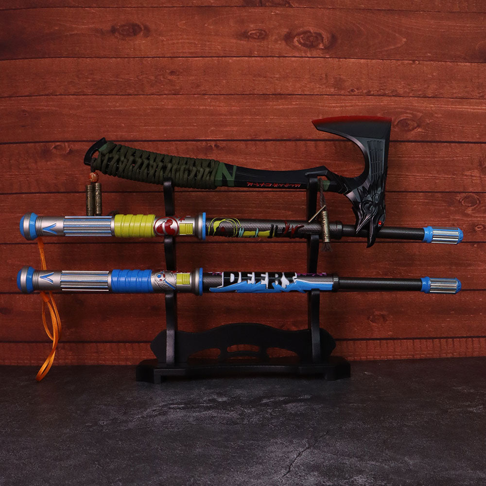 3-Layer Wooden Full-Size ACG Weapon Display Holder - Tophatter Daily Deals