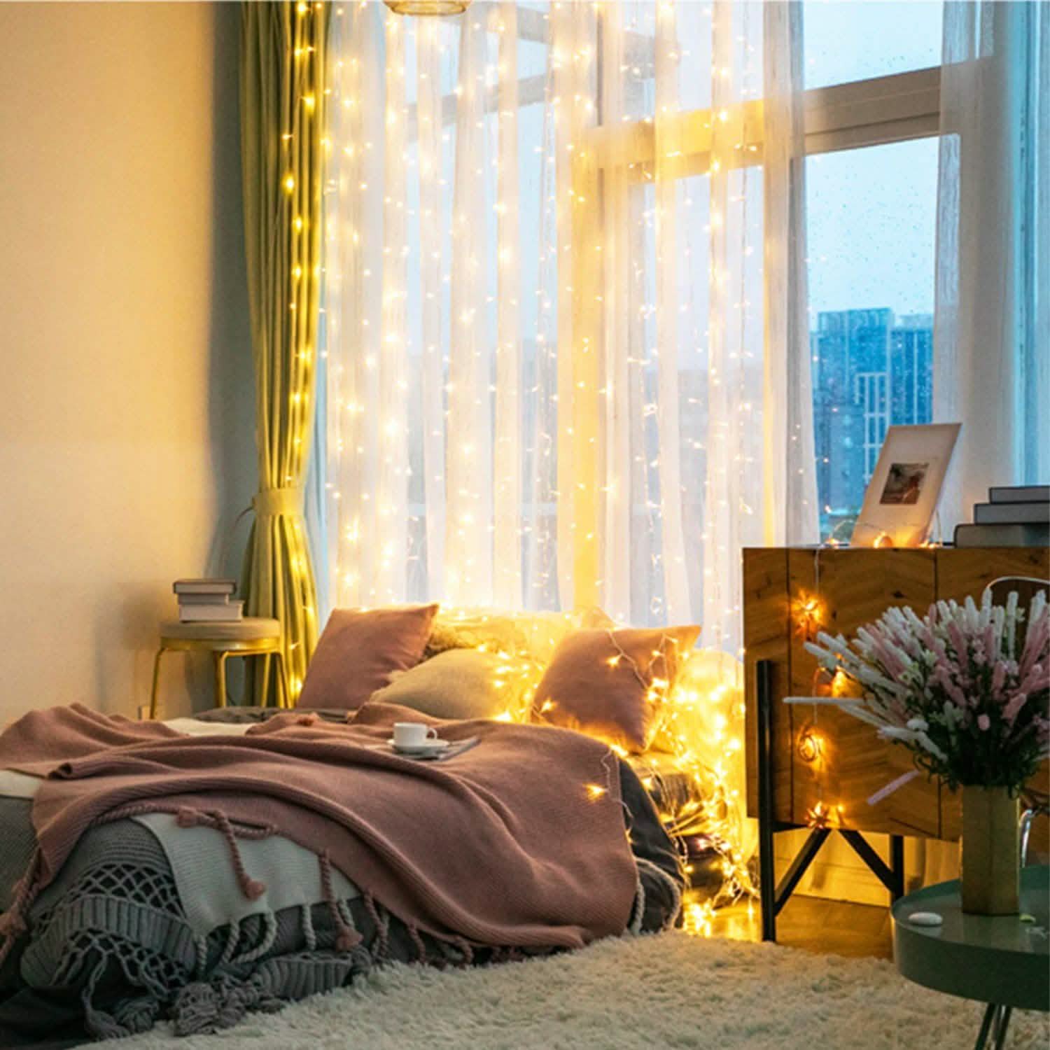 3M 300 LEDs String Curtain Light with Remote String & Fairy Lights - Tophatter Daily Deals