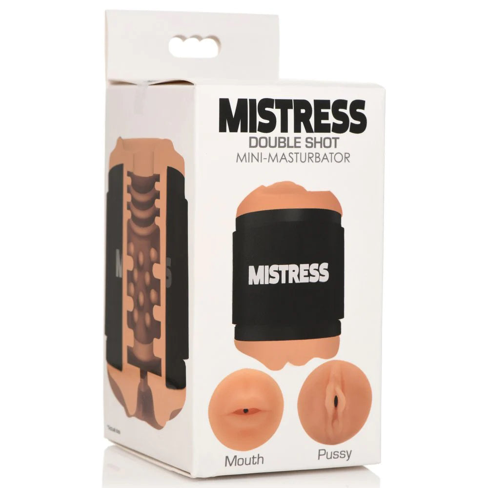 Mistress Double Shot Mini Masturbators Mouth and Pussy Medium Tone > Sex Toys For Men > Masturbators > Manual - Tophatter Daily Deals