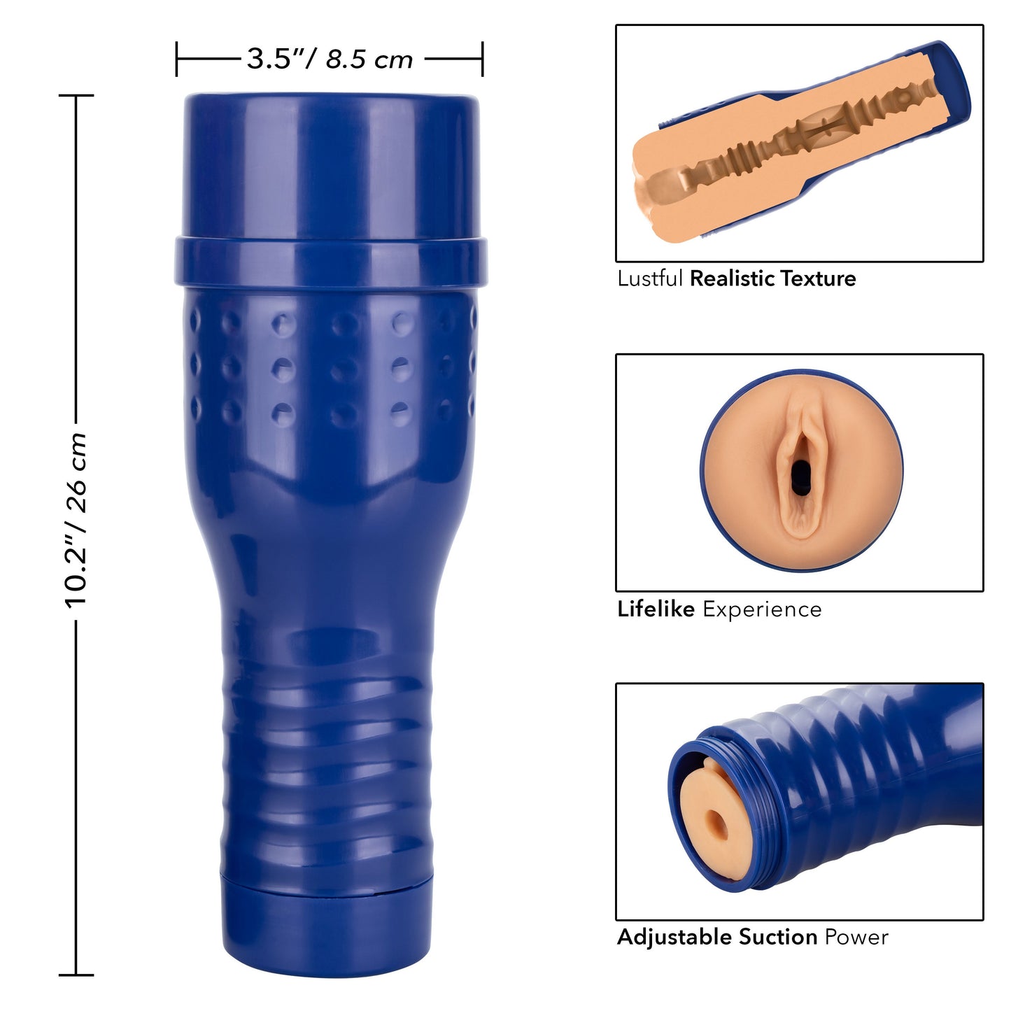 Private Tube Jolee Love Pussy Masturbator with Adjustable Suction and Storage Lid 10.25 Inch Real Skin Technology > Sex Toys For Men > Masturbators > Pornstar - Tophatter Daily Deals