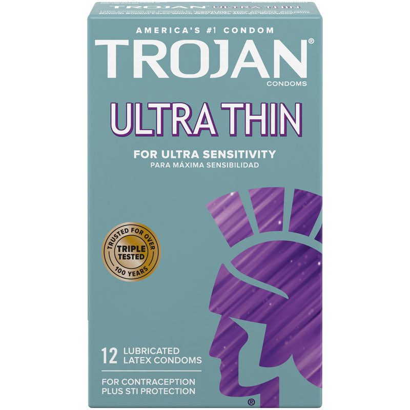 Trojan Sensitivity Ultra Thin Lubricated Condoms - 12 Pack > Essentials > Condoms - Tophatter Daily Deals