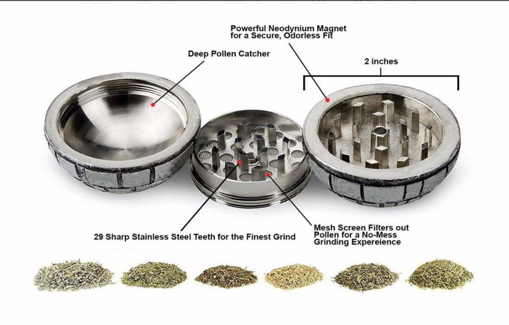 Star Wars Death Star Magnetic Spice Grinder Zinc Alloy Crusher - 3 pc 2" Smoking Accessories - Tophatter Daily Deals
