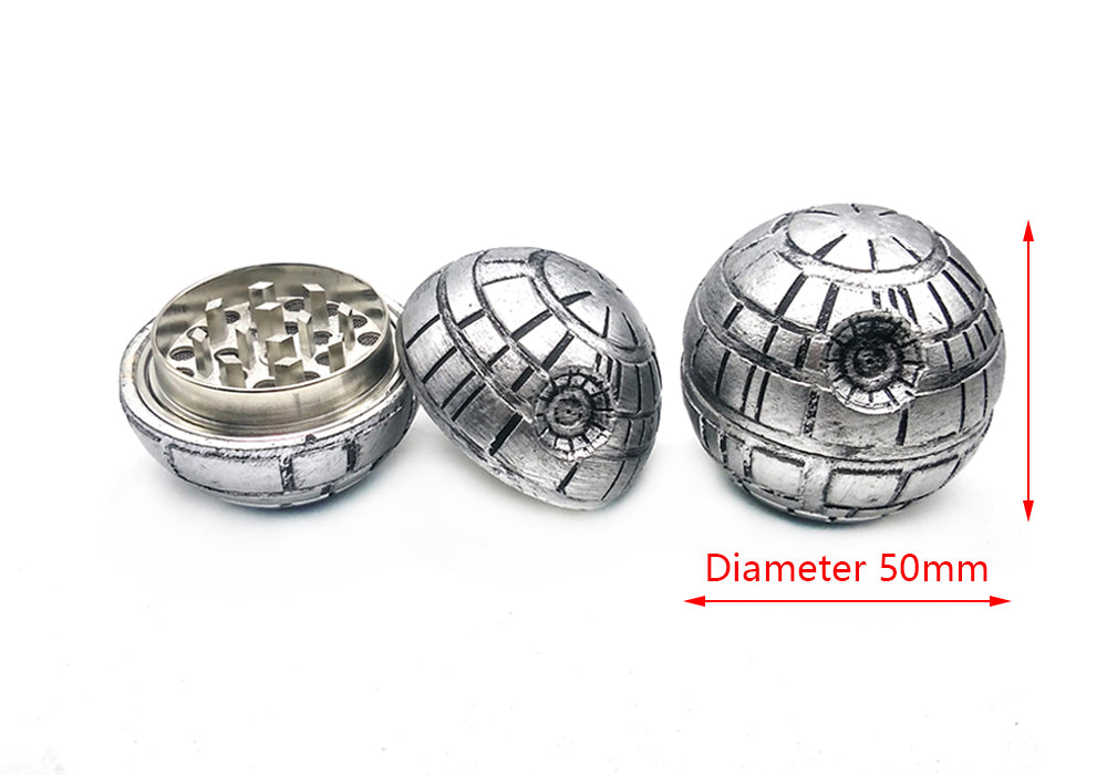 Star Wars Death Star Magnetic Spice Grinder Zinc Alloy Crusher - 3 pc 2" Smoking Accessories - Tophatter Daily Deals