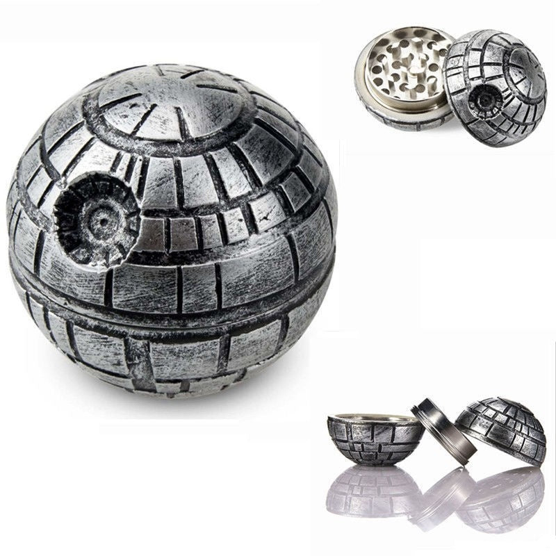 Star Wars Death Star Magnetic Spice Grinder Zinc Alloy Crusher - 3 pc 2" Smoking Accessories - Tophatter Daily Deals