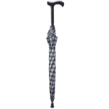 Cane Umbrella - Blue and Black Plaid - Tophatter Daily Deals