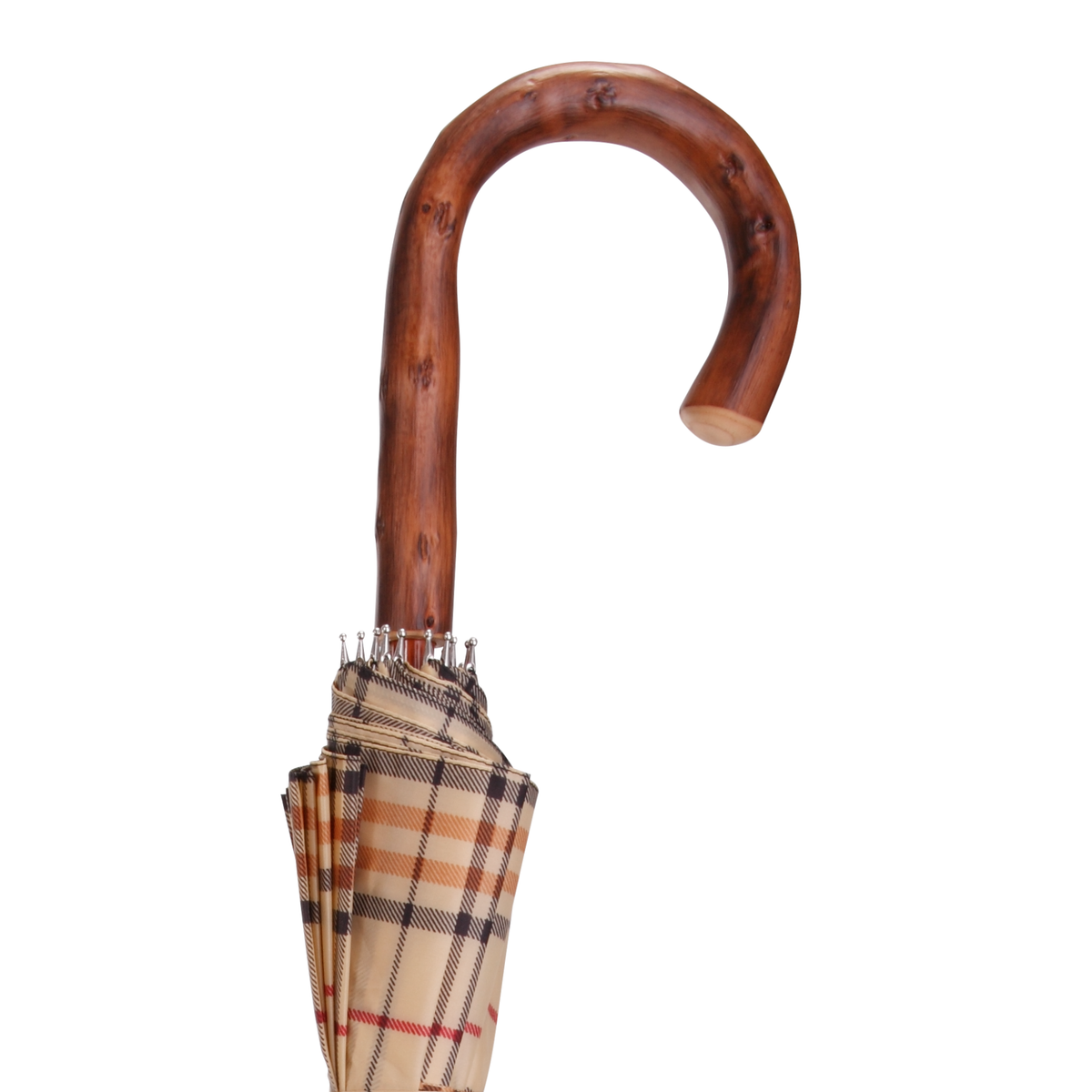 The Tartans Natural Congo Crook Umbrella - Tophatter Daily Deals