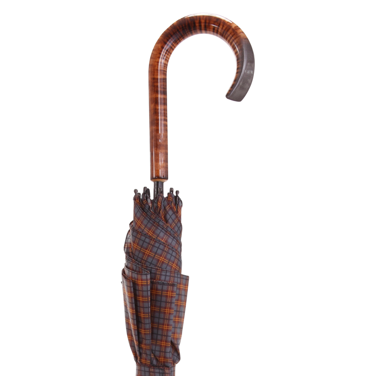 The Tartans Tiger Maple Crook Umbrella - Tophatter Daily Deals