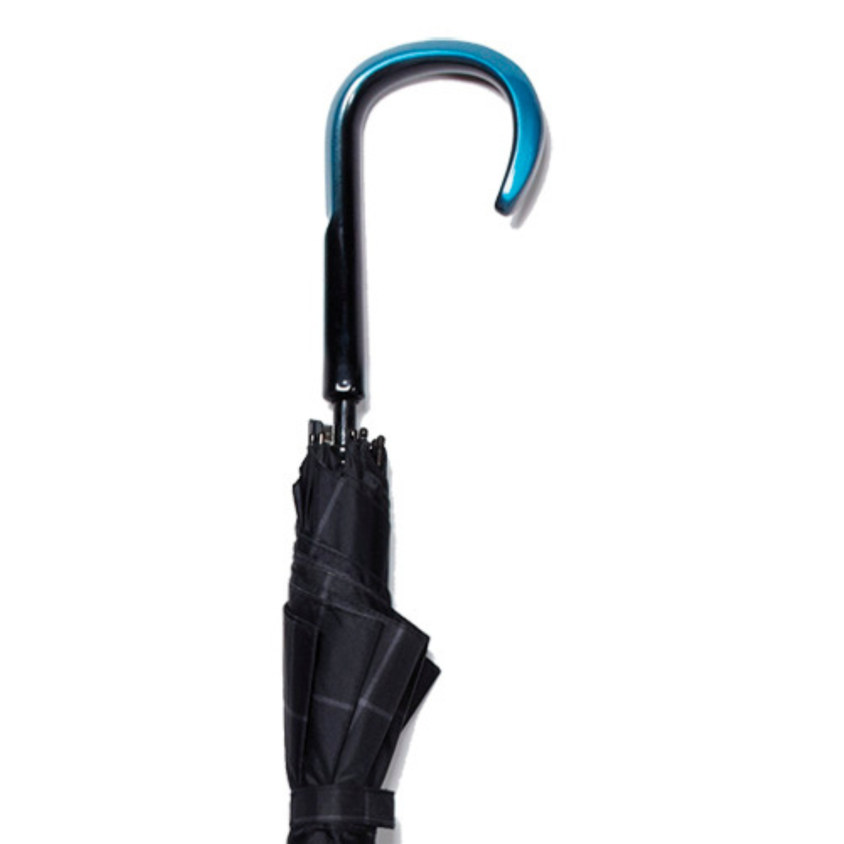Sculpted Crook Handle Umbrella Blue Sculpted Handle - Tophatter Daily Deals