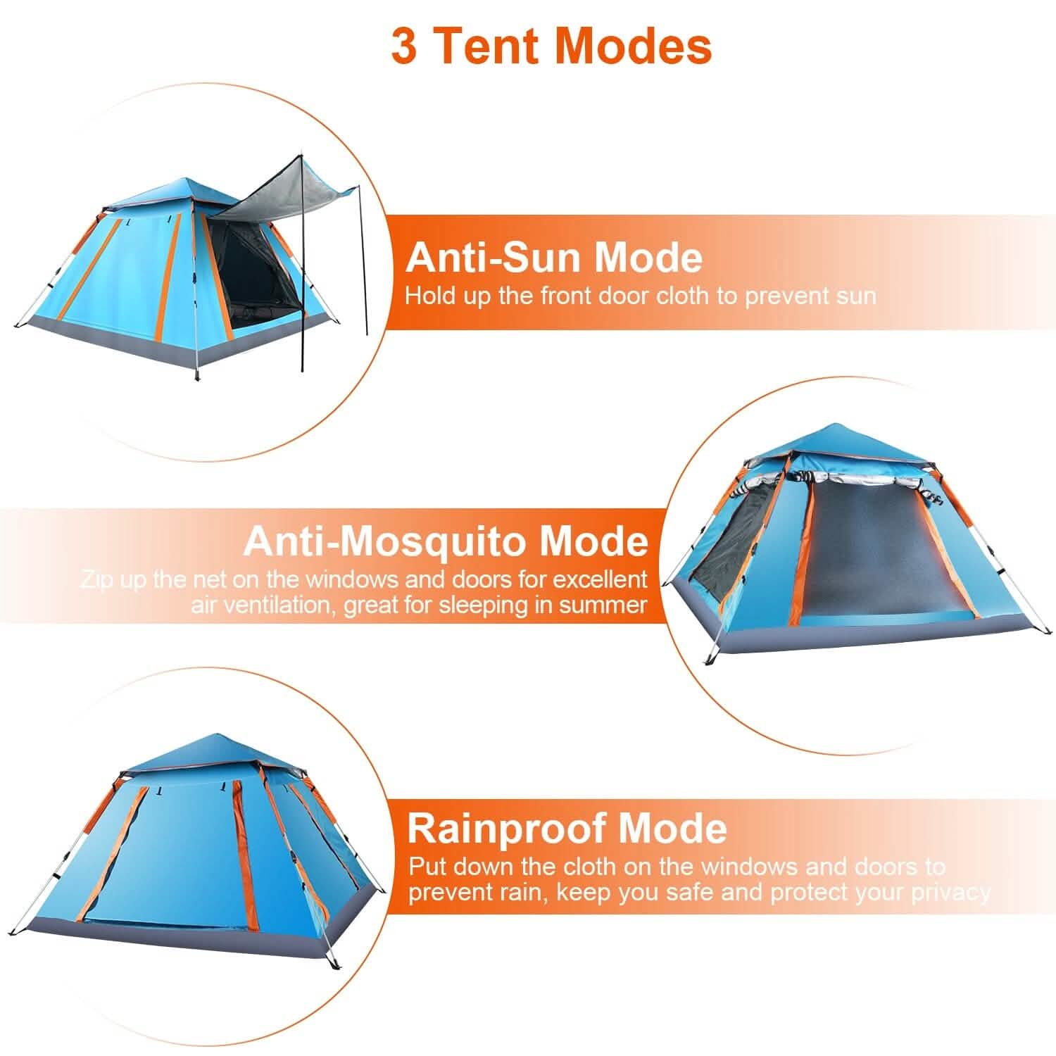4-5 Person Camping Tent Outdoor Foldable Waterproof Tent Outdoor Recreation - Tophatter Daily Deals