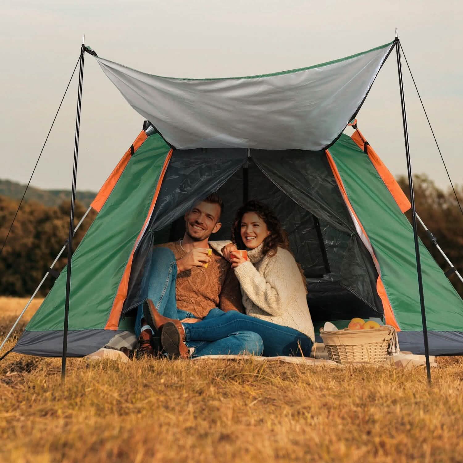 4-5 Person Camping Tent Outdoor Foldable Waterproof Tent Outdoor Recreation - Tophatter Daily Deals