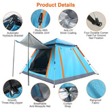 4-5 Person Camping Tent Outdoor Foldable Waterproof Tent Outdoor Recreation - Tophatter Daily Deals