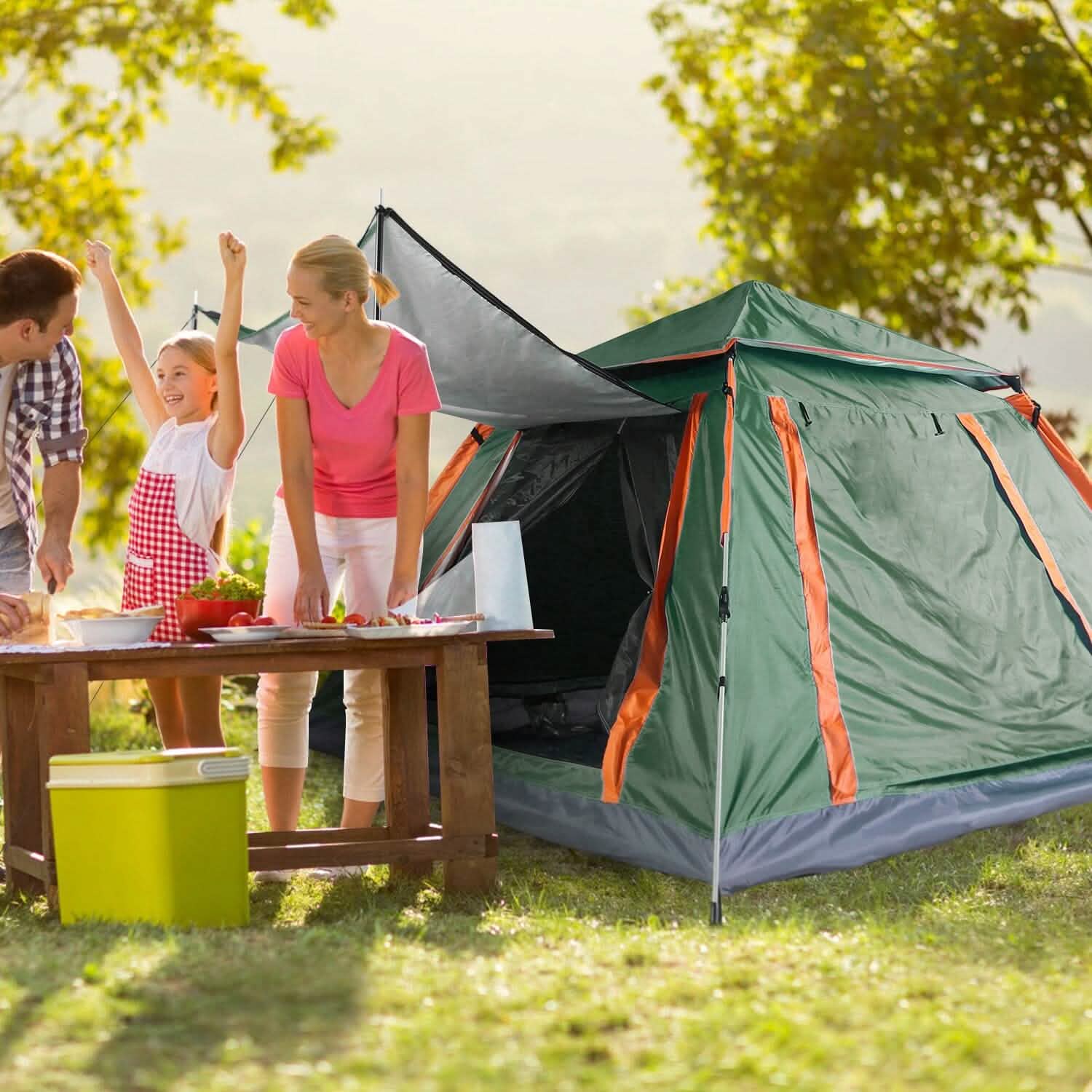 4-5 Person Camping Tent Outdoor Foldable Waterproof Tent Outdoor Recreation - Tophatter Daily Deals